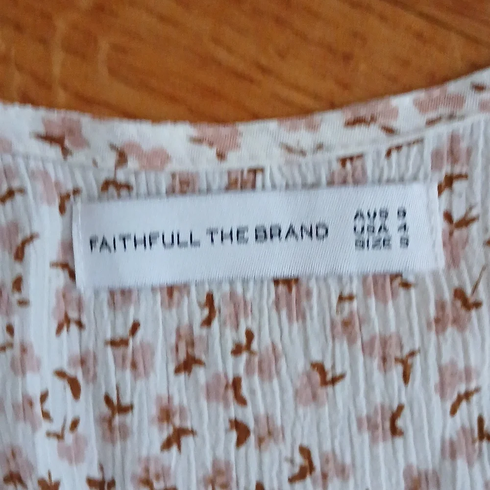 Faithfull the Brand Pink Floral Bow- Front Mni Dress ■ Size 4